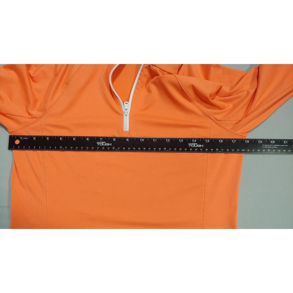 RLX Ralph Lauren Mens Orange 1/4 Zip Performance Golf Pullover Active Fit Size S